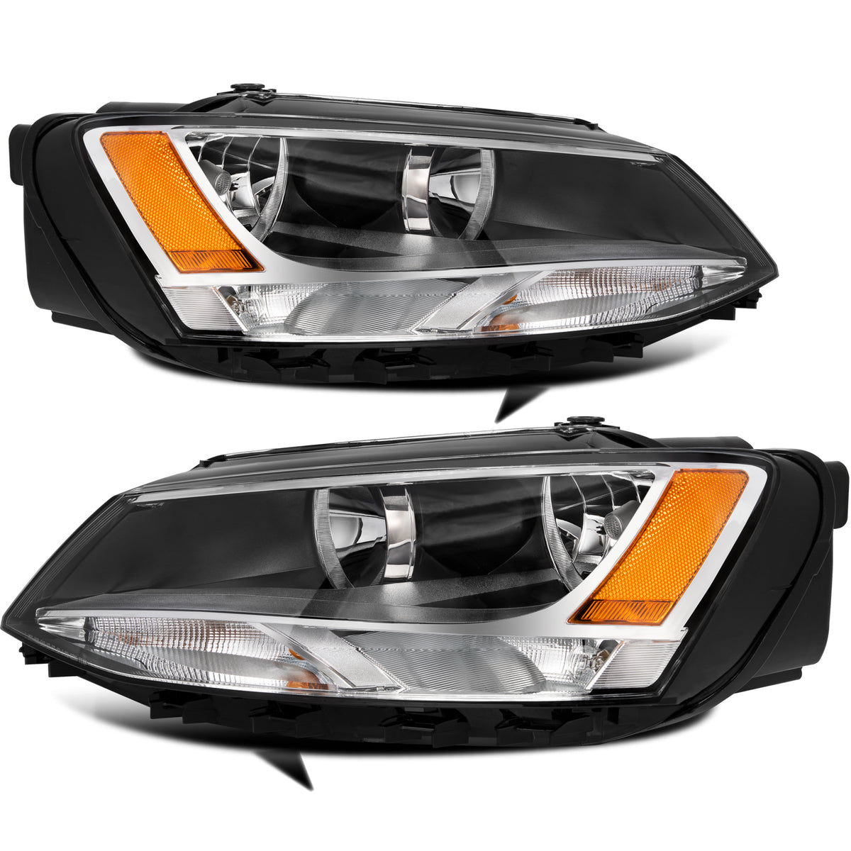 VehicleAid Headlights For 2011-2016 Volkswagen Jetta