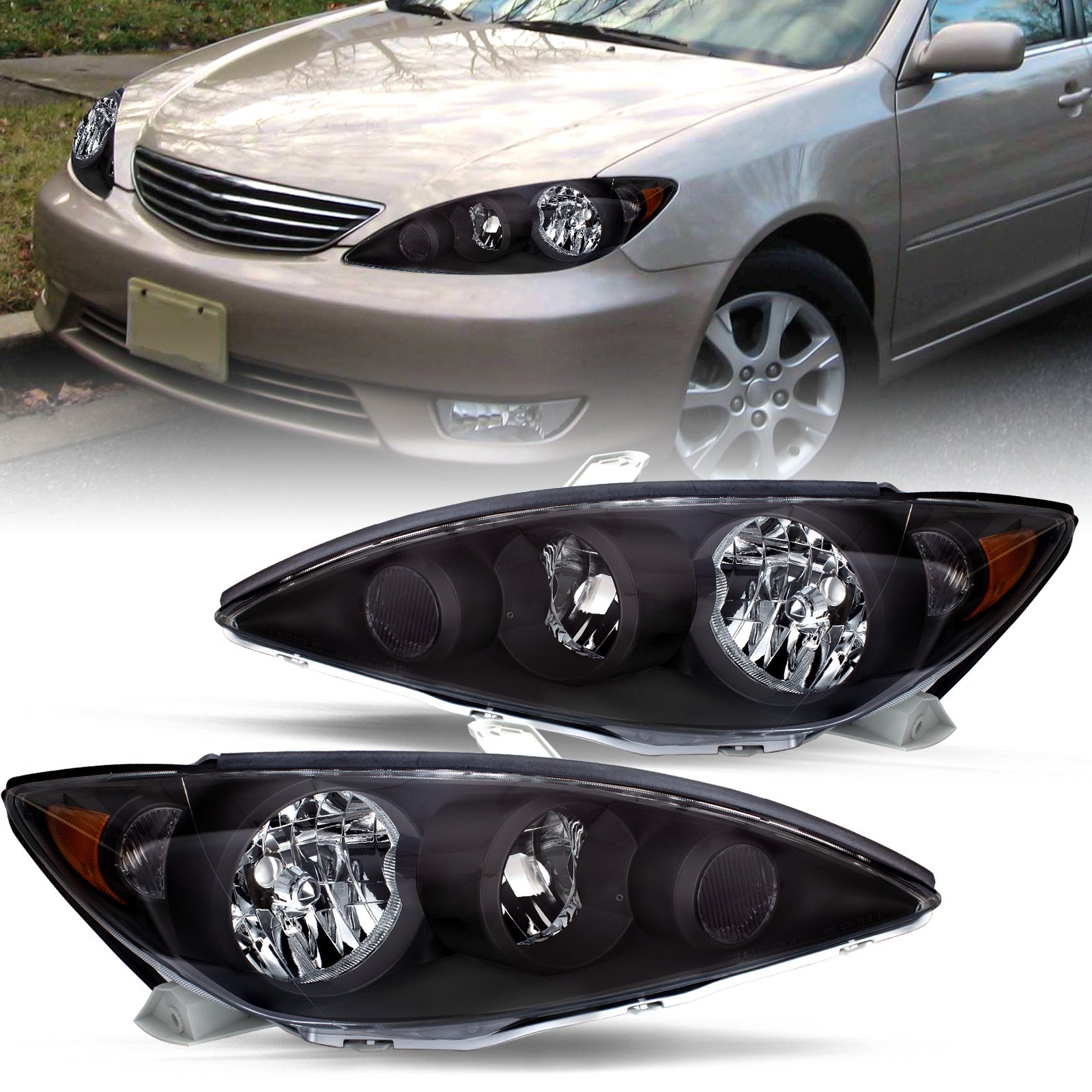 VehicleAid Headlights For 2005-2006 Toyota Camry