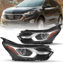 VehicleAid Headlights For 2018-2021 Chevy Equinox HID/Xenon