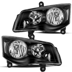 VehicleAid Headlights For 2008-2016 Chrysler Town & Country