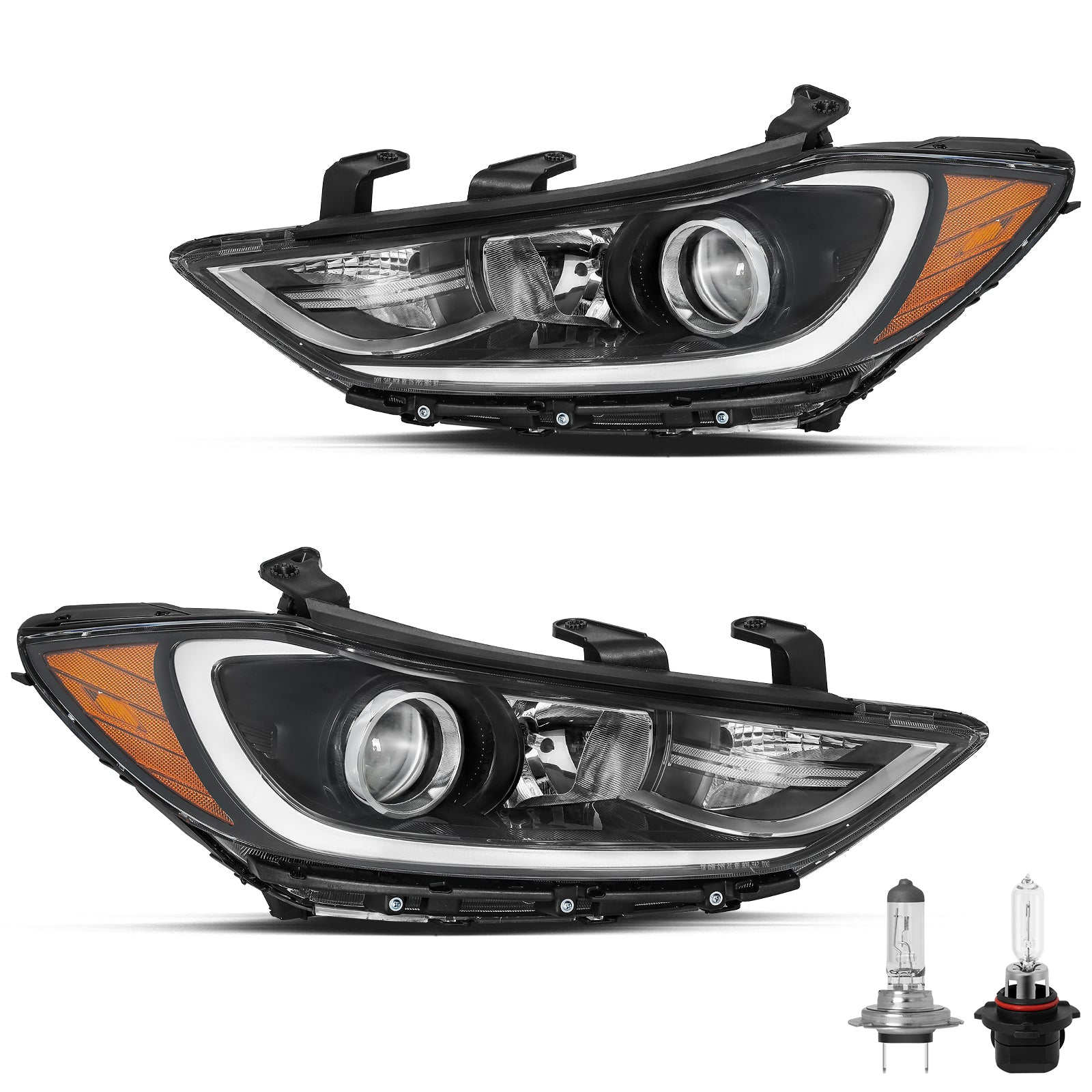 VehicleAid Headlights For 2017-2018 Hyundai Elantra