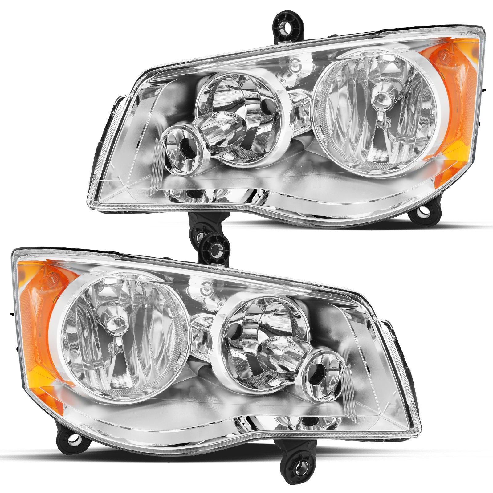 VehicleAid Headlights For 2008-2016 Chrysler Town & Country