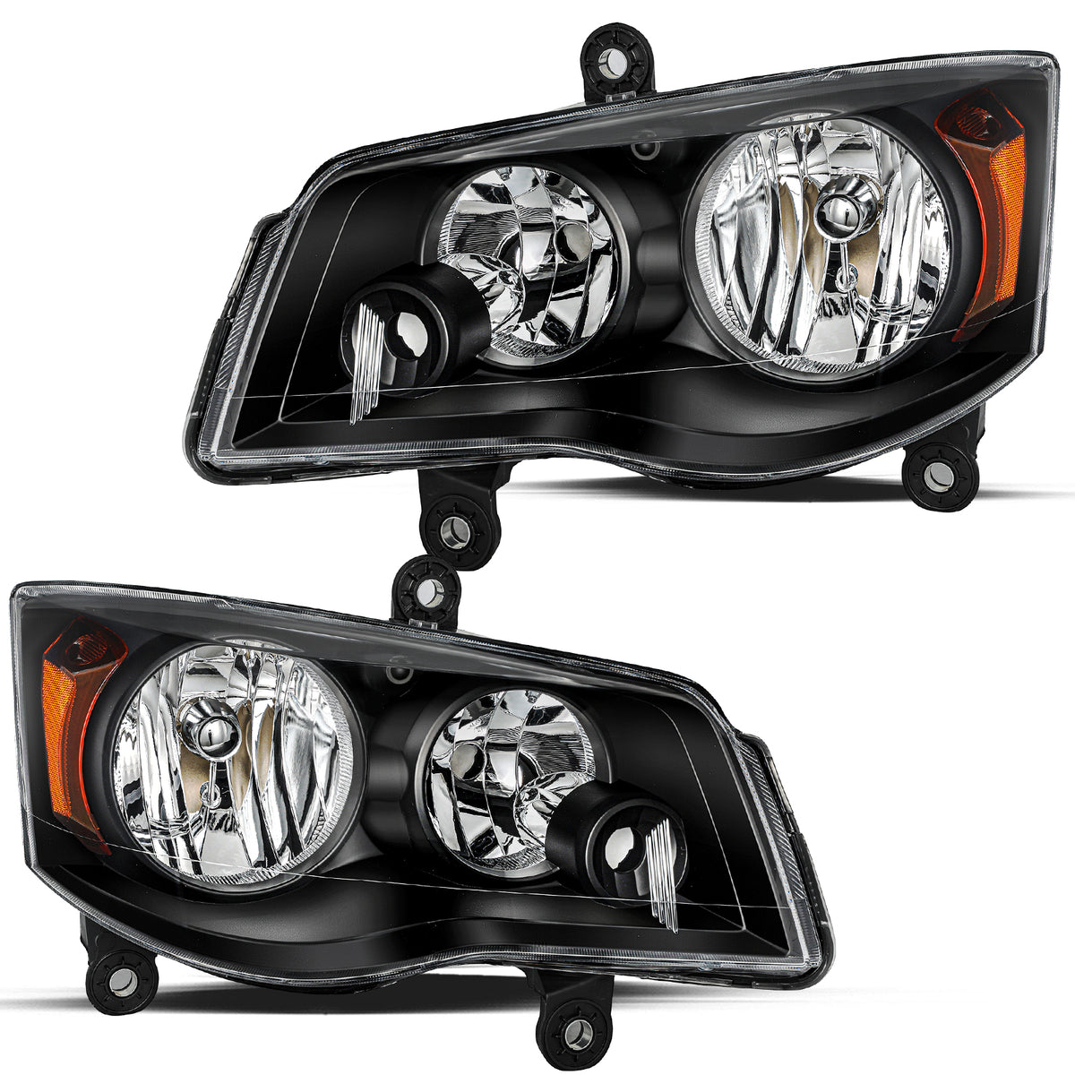 VehicleAid Headlights For 2008-2016 Chrysler Town & Country