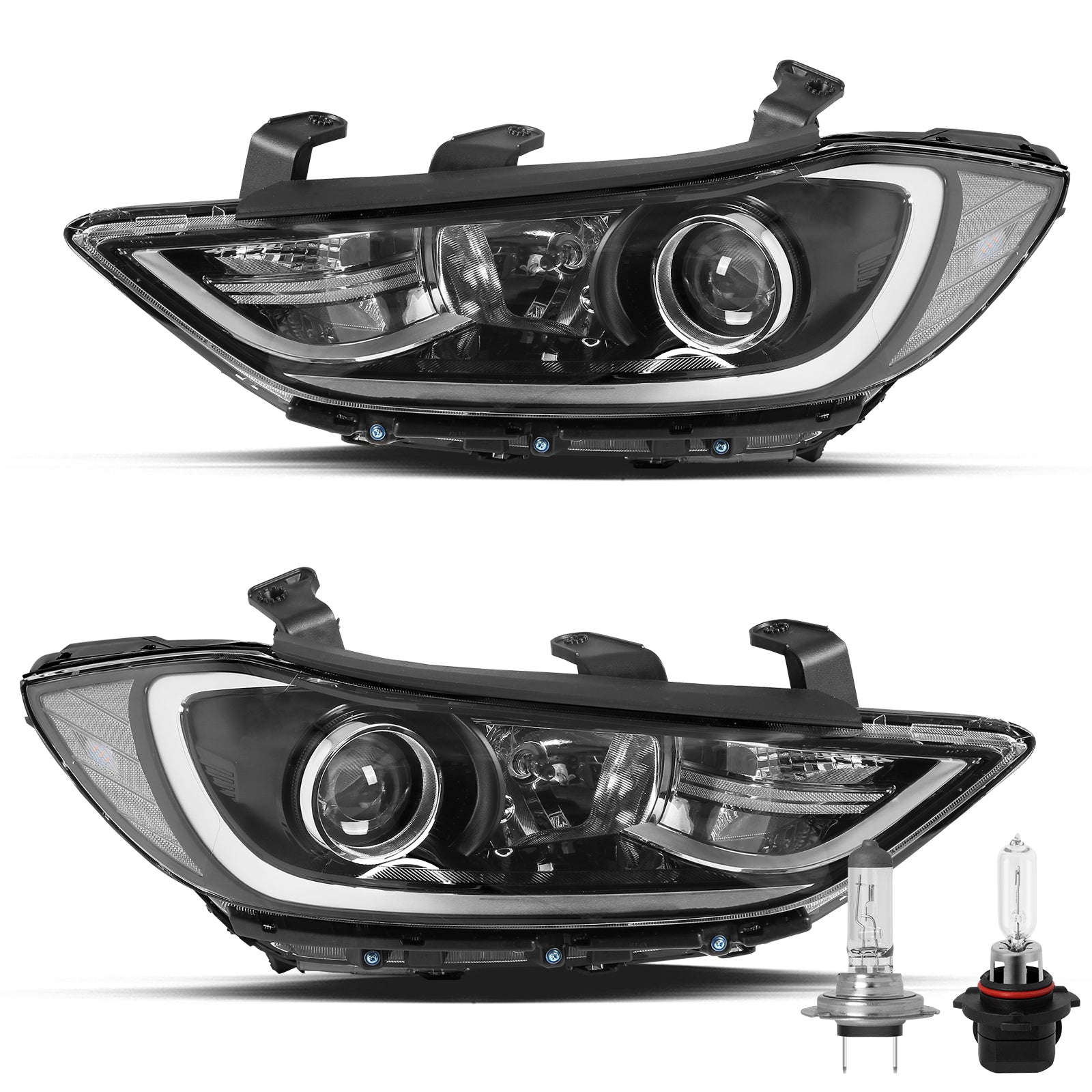 VehicleAid Headlights For 2017-2018 Hyundai Elantra