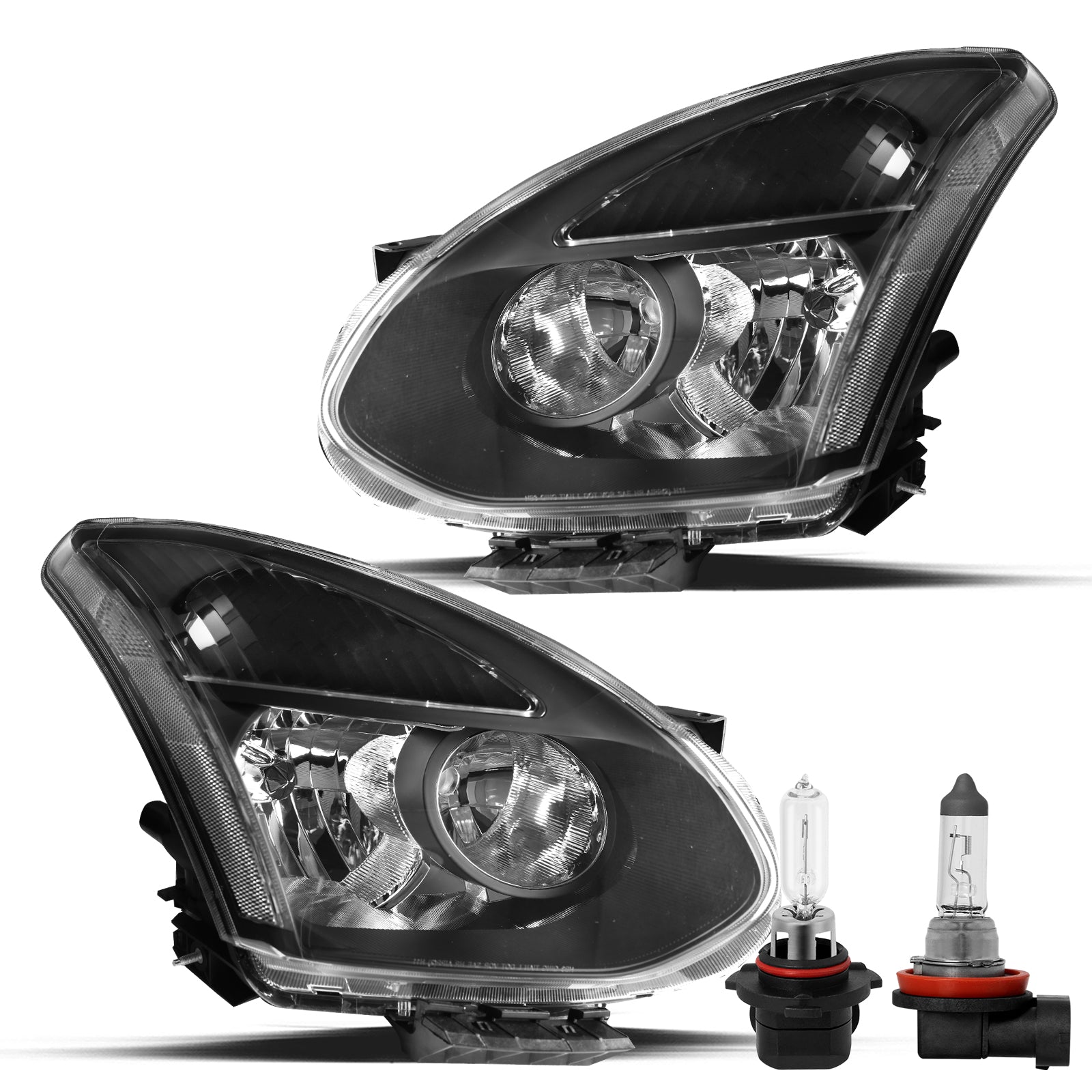 VehicleAid Headlights For 2008-2013 Nissan Rogue