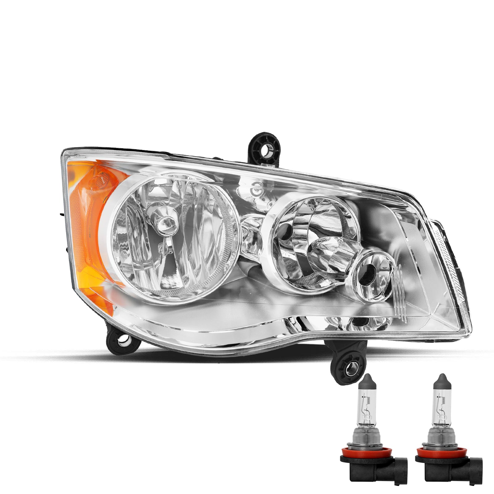 VehicleAid Headlights For 2008-2016 Chrysler Town & Country