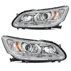 VehicleAid Headlights For 2013-2015 Honda Accord w/LED DRL