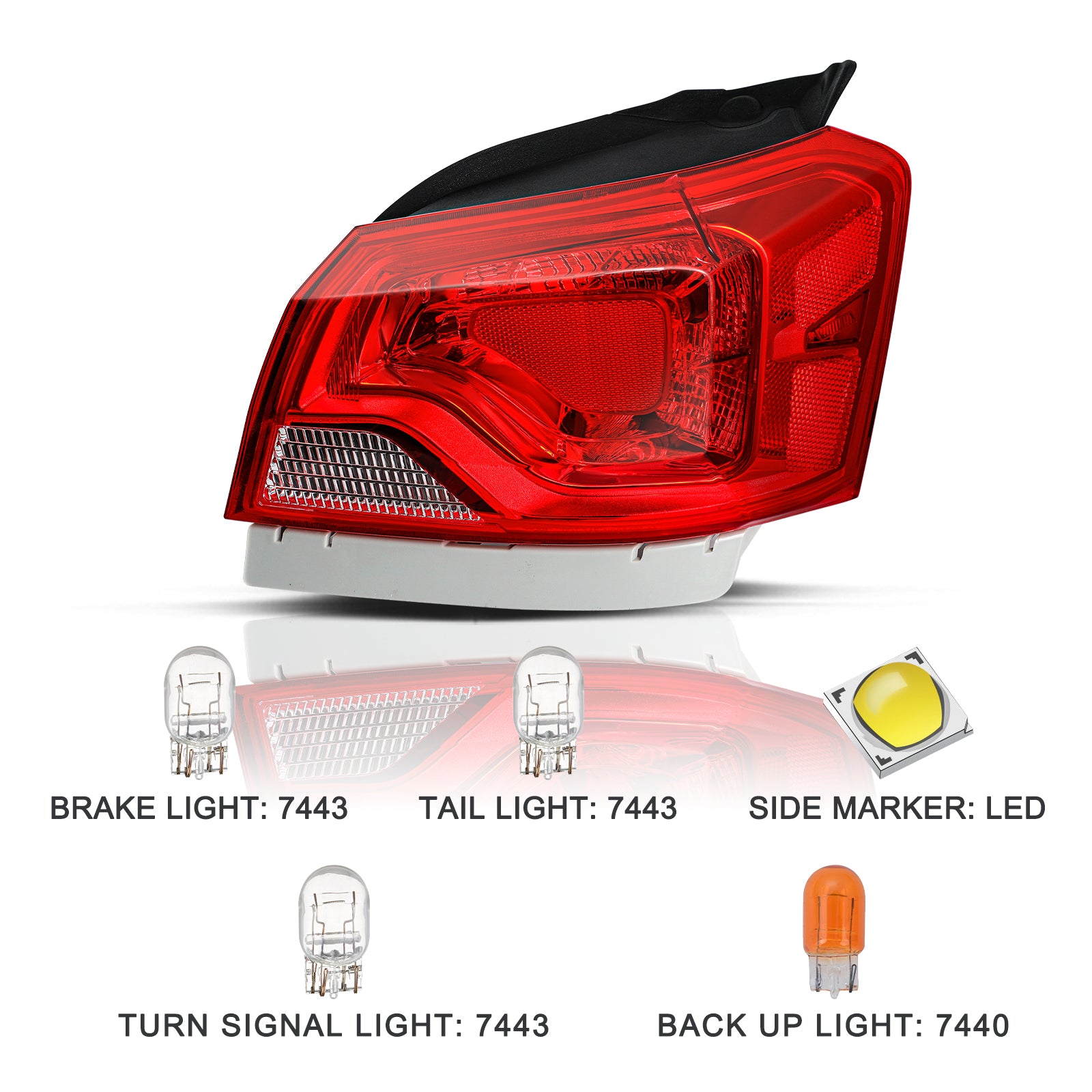 VehicleAid Taillights For 2014-2020 Chevy Impala