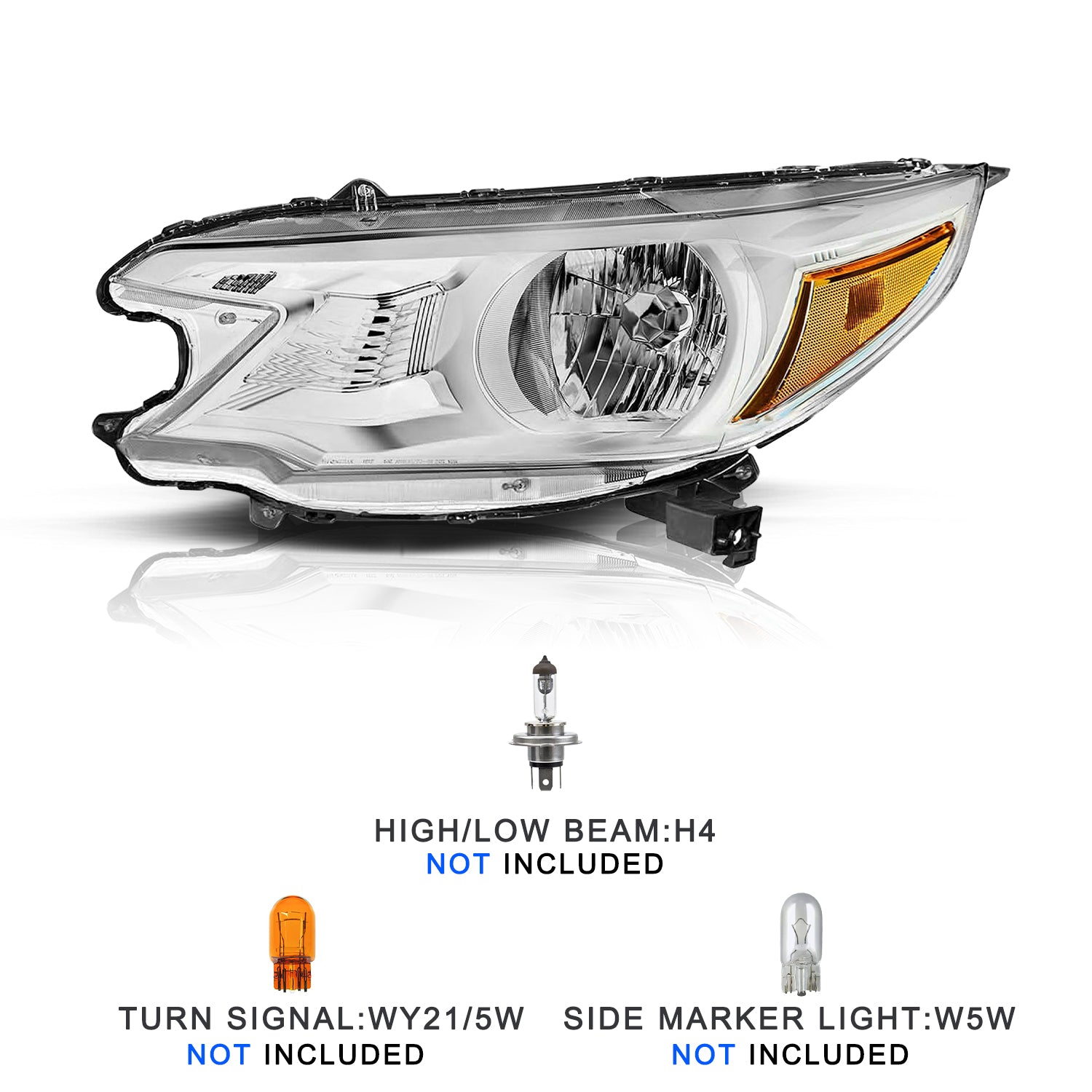 VehicleAid Projector Headlights For 2012-2014 Honda CR-V