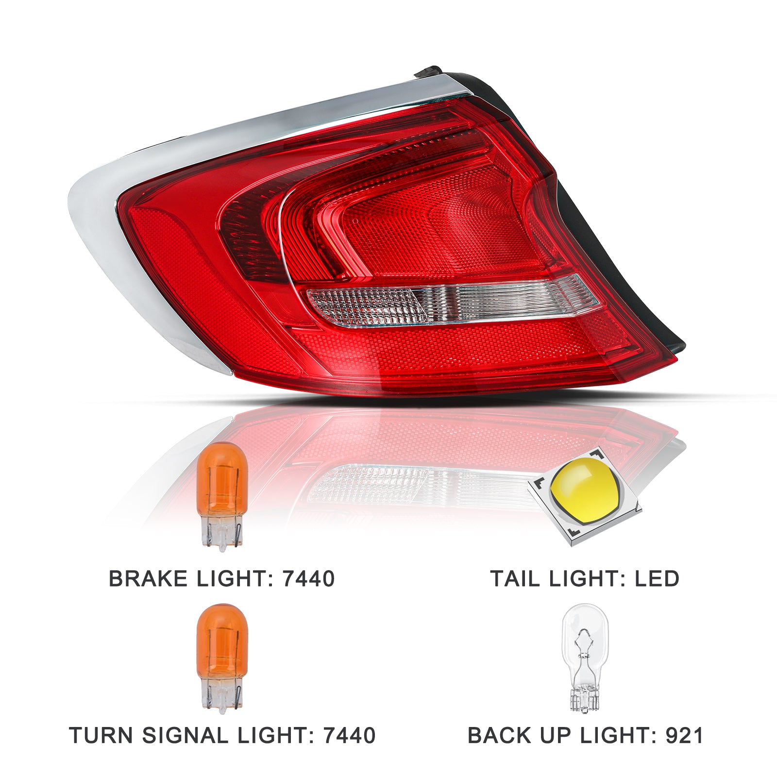 VehicleAid Taillights For 2017-2019 Buick LaCrosse