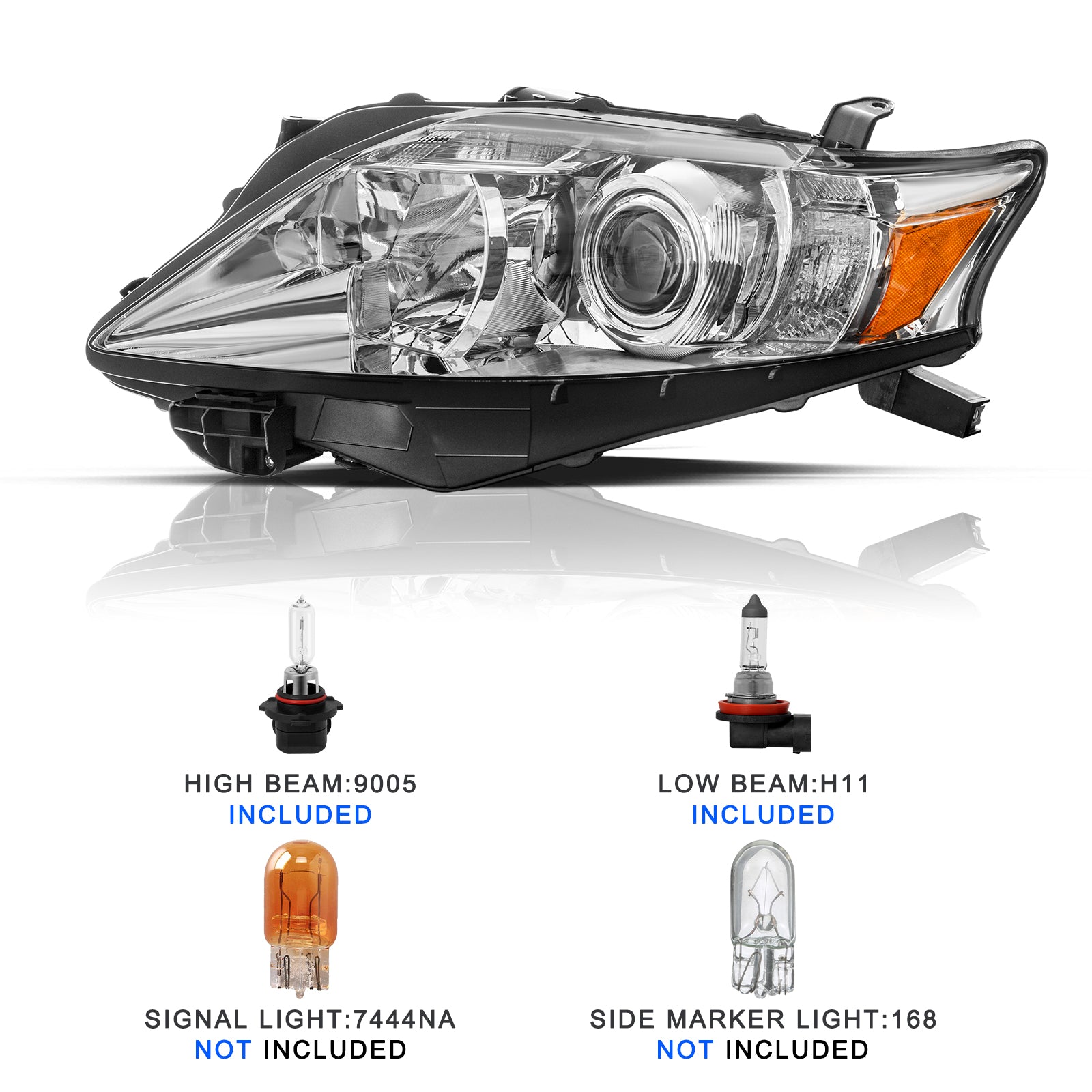 VehicleAid Headlights For 2010-2012 Lexus RX350