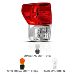 VehicleAid Taillights For 2010-2013 Toyota Tundra