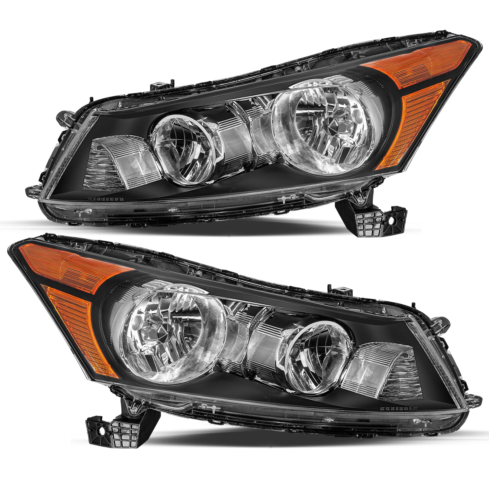 VehicleAid Headlights For 2008-2012 Honda Accord 4-Door