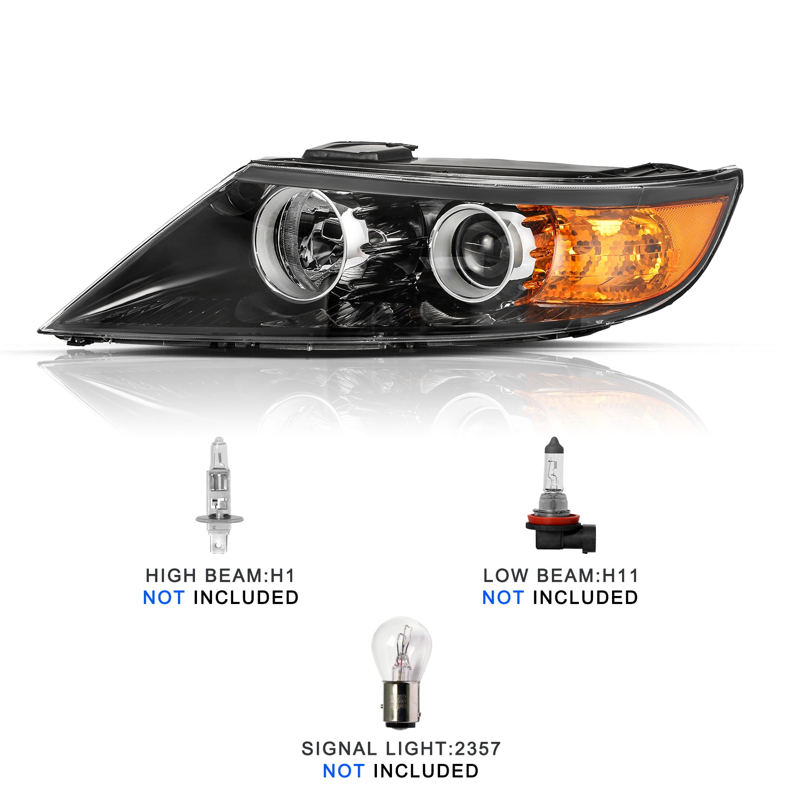 VehicleAid Headlights For 2011-2013 Kia Sorento