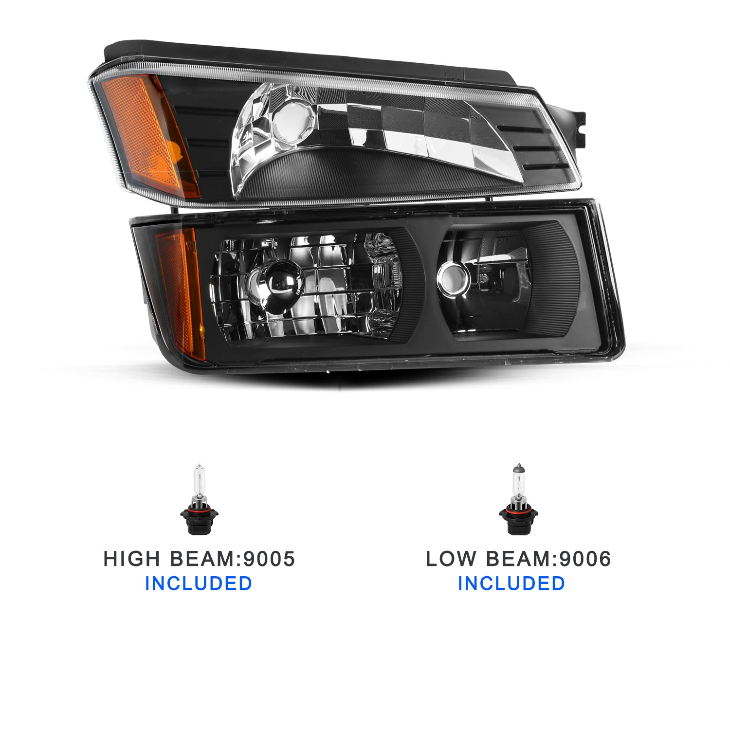 VehicleAid Headlights For 2002-2006 Chevy Avalanche