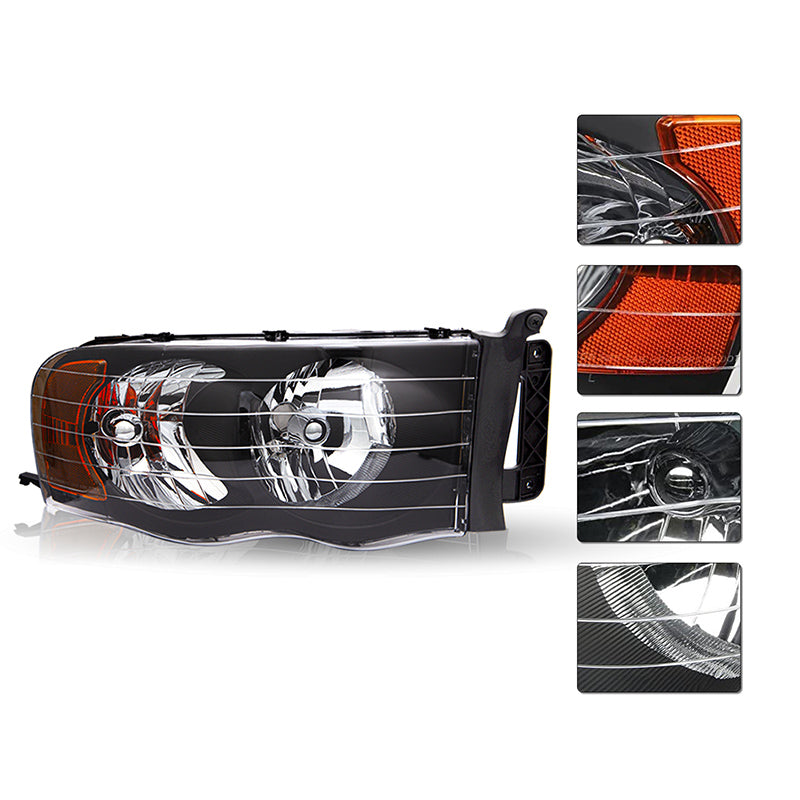 VehicleAid Headlights For 2003-2005 Dodge Ram 3500