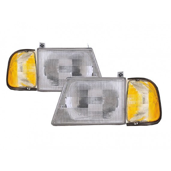 VehicleAid Headlights For 2003-2007 Ford E-150