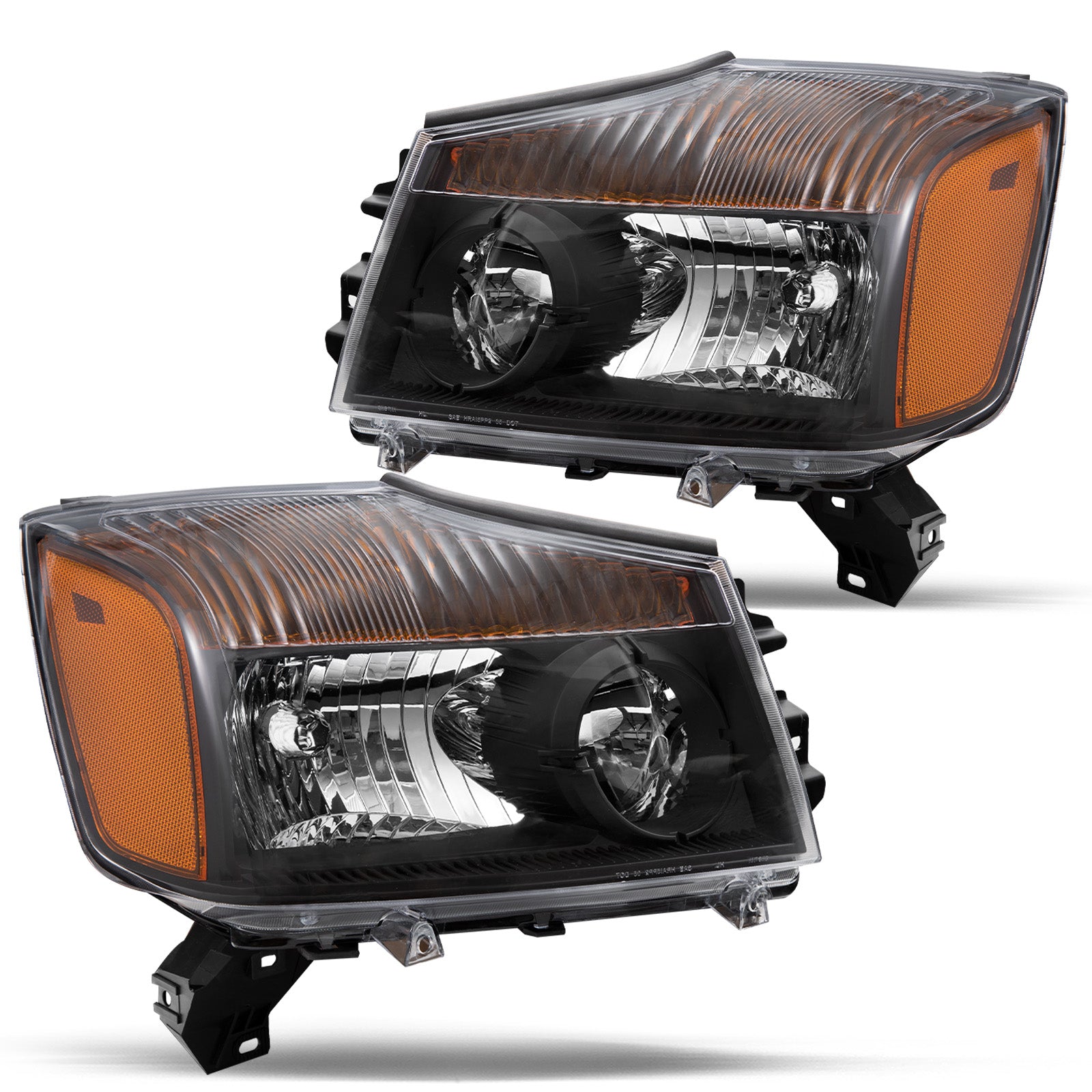 VehicleAid Headlights For 2004-2015 Nissan Titan/2005-2007 Nissan Armada