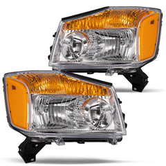 VehicleAid Headlights For 2004-2015 Nissan Titan/2005-2007 Nissan Armada