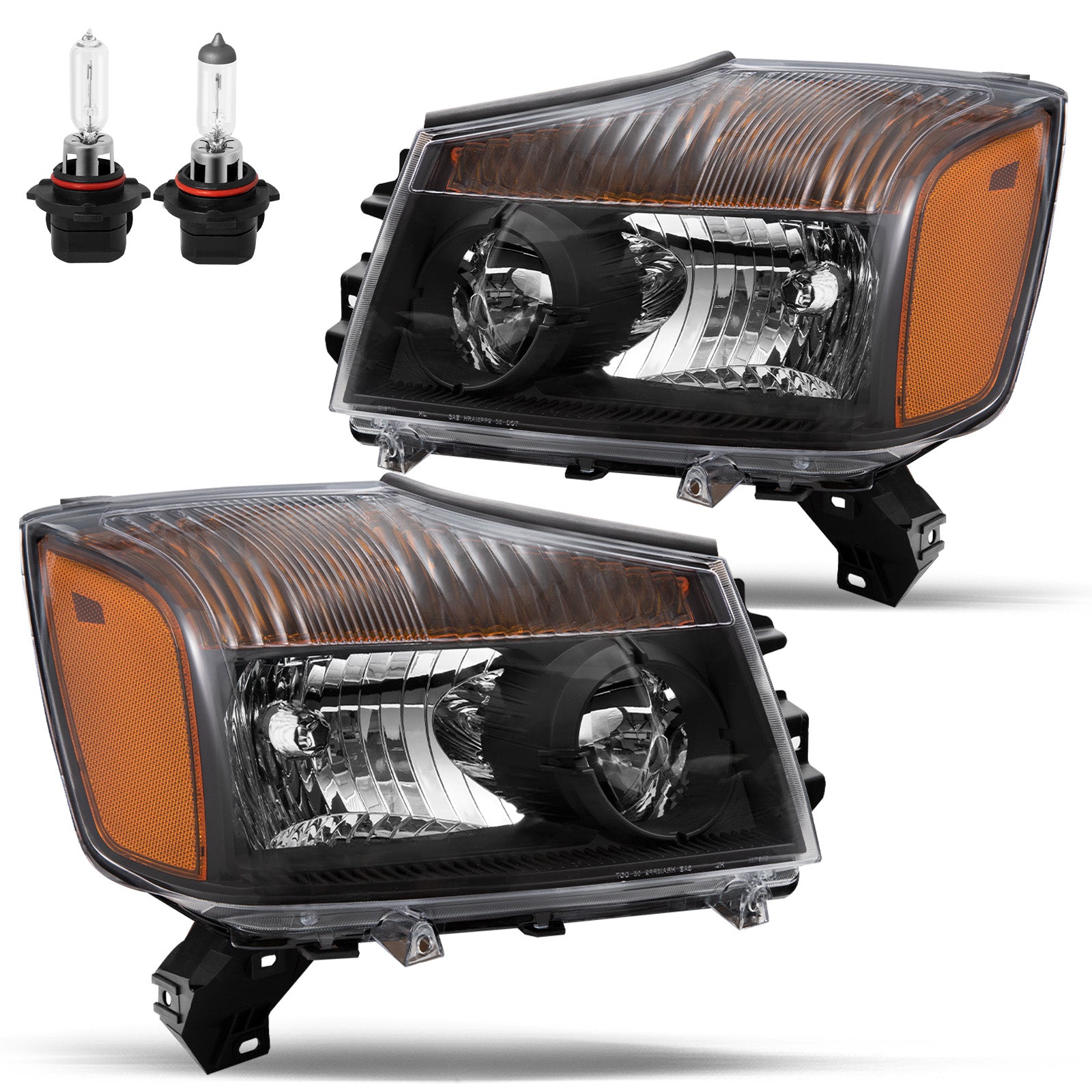 VehicleAid Headlights For 2004-2015 Nissan Titan/2005-2007 Nissan Armada