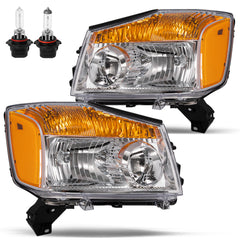 VehicleAid Headlights For 2004-2015 Nissan Titan/2005-2007 Nissan Armada