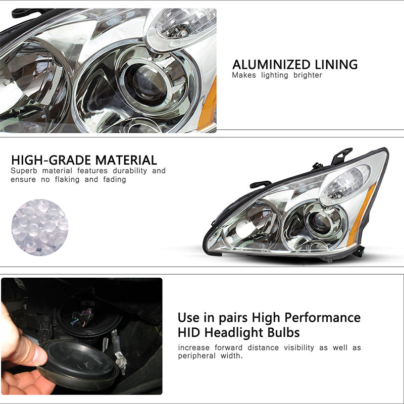 VehicleAid HID Headlights For 2005-2006 Lexus RX330