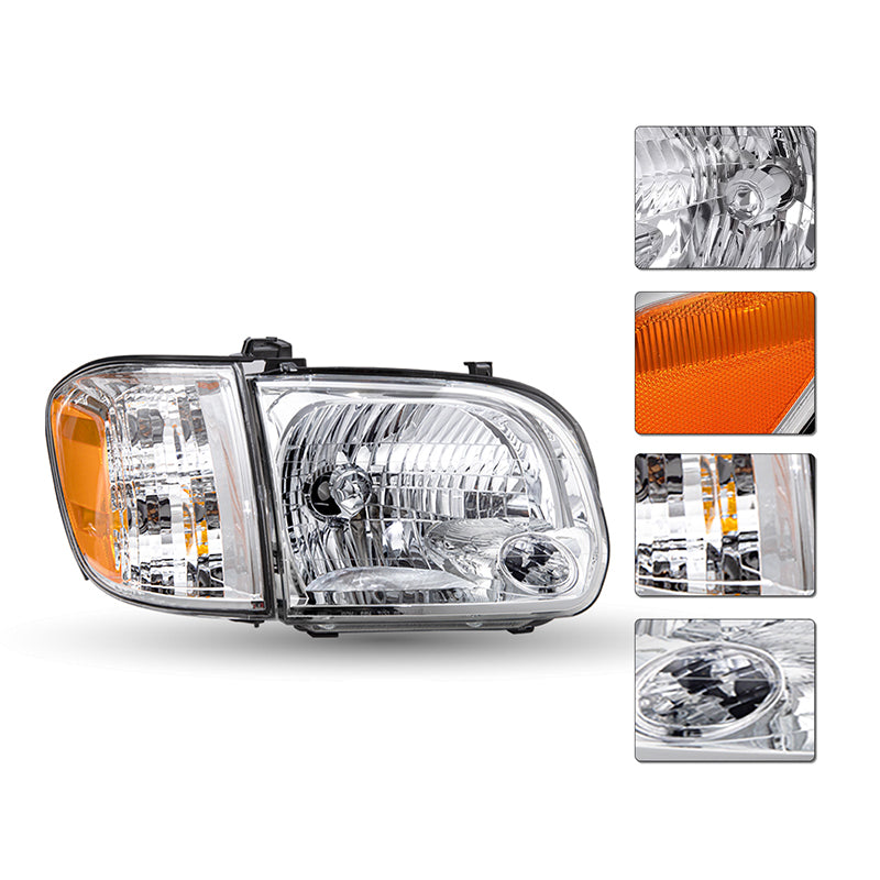 VehicleAid-For 2005-2007 Toyota Sequoia Pickup Headlights