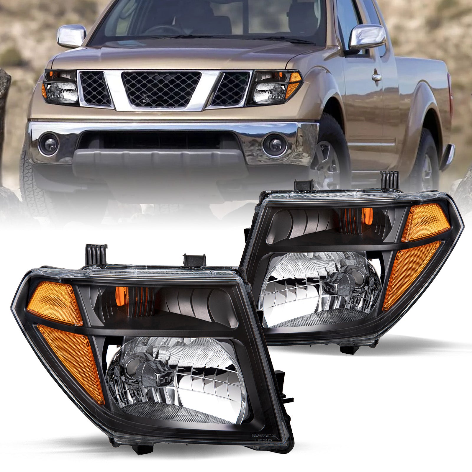 VehicleAid Headlights For 2005-2008 Nissan Frontier