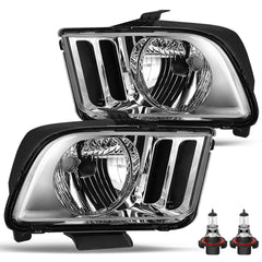 VehicleAid Headlights For 2005-2009 Ford Mustang