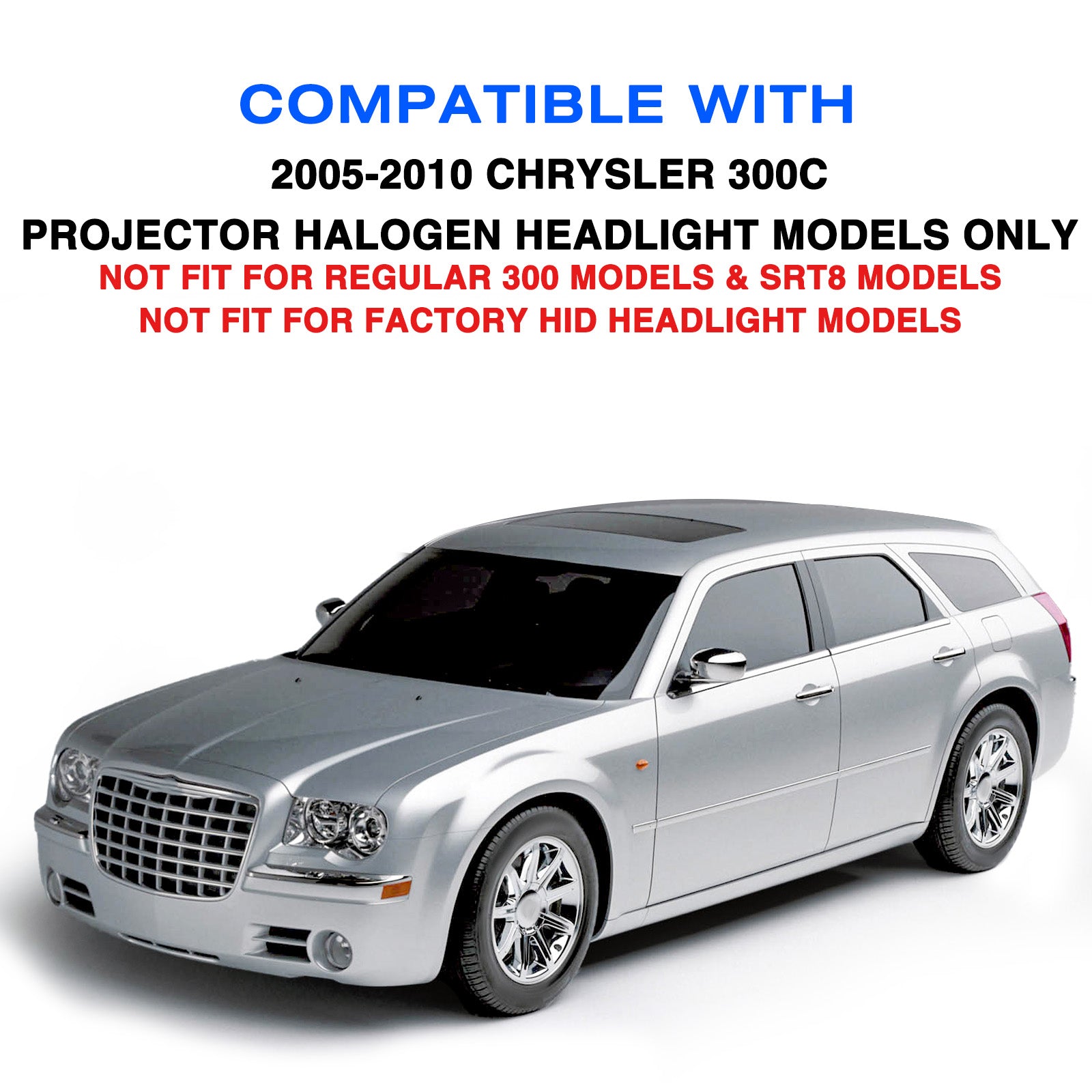 VehicleAid Headlights For 2005-2010 Chrysler 300C