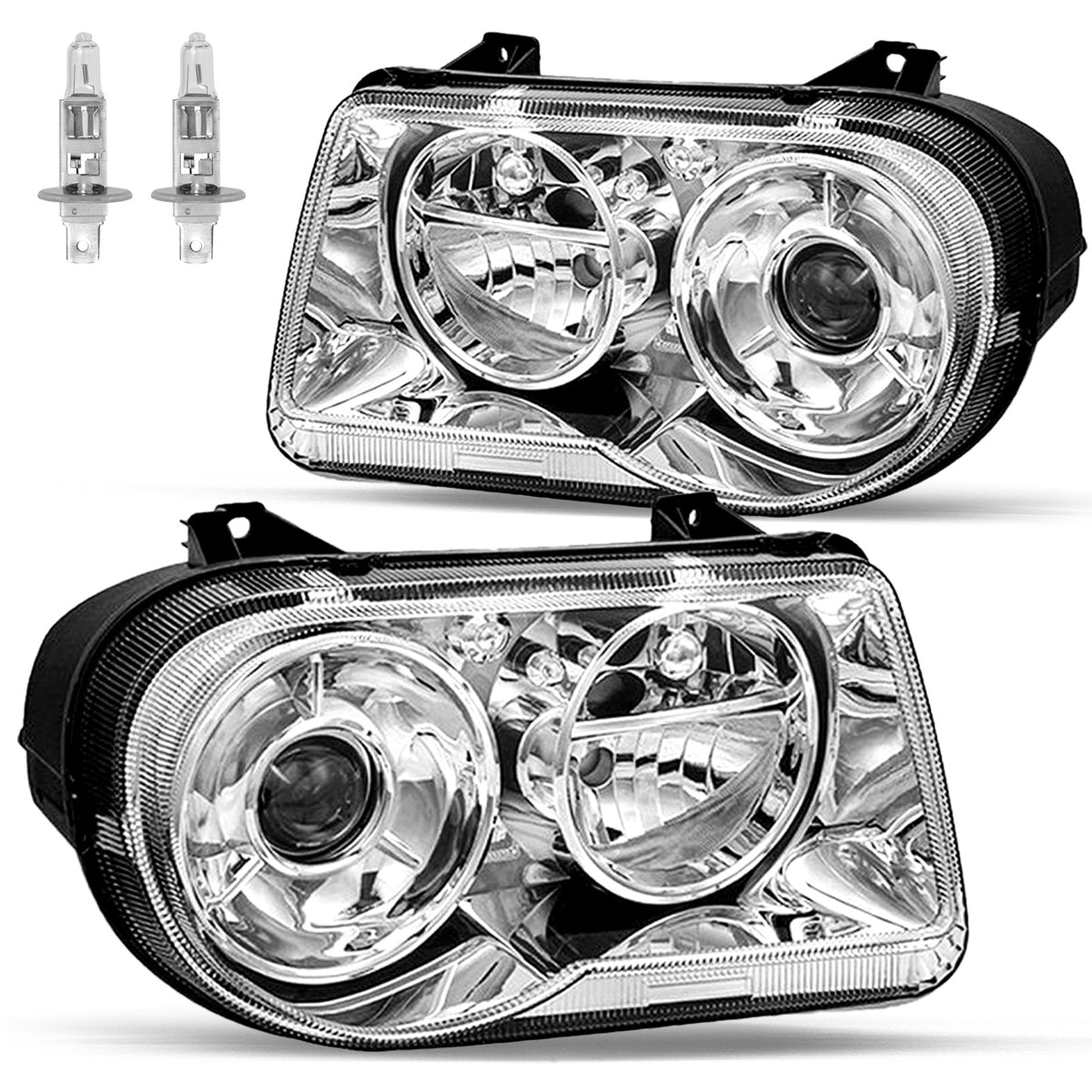 VehicleAid Headlights For 2005-2010 Chrysler 300C