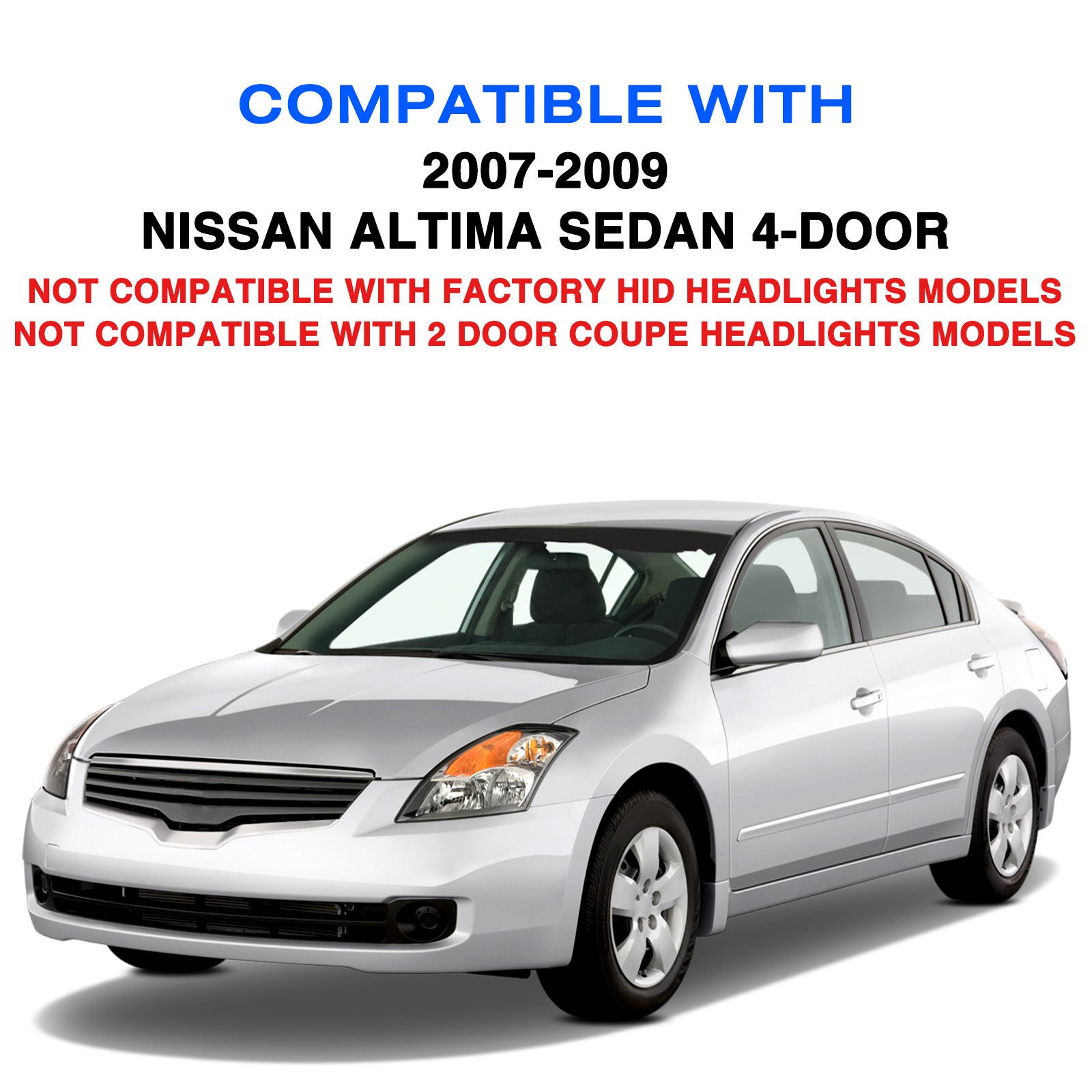 VehicleAid Headlights For 2007-2009 Nissan Altima