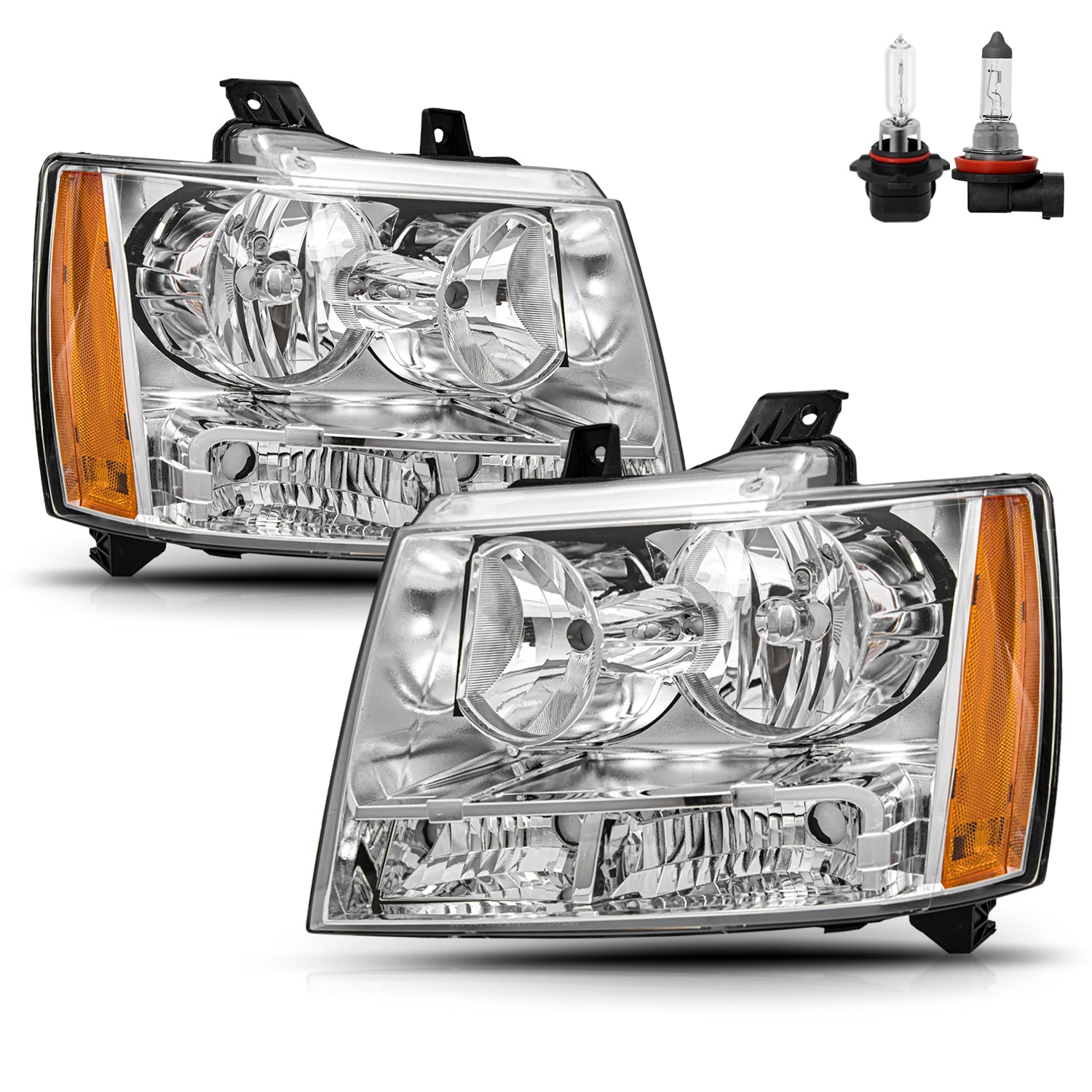 VehicleAid Headlights For 2007-2014 Chevy Tahoe