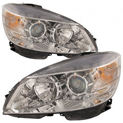 VehicleAid Headlights For 2010-2011 Mercedes-Benz C250