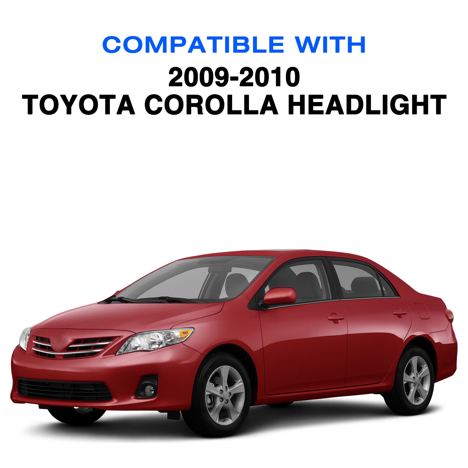 VehicleAid Headlights For 2009-2010 Toyota Corolla