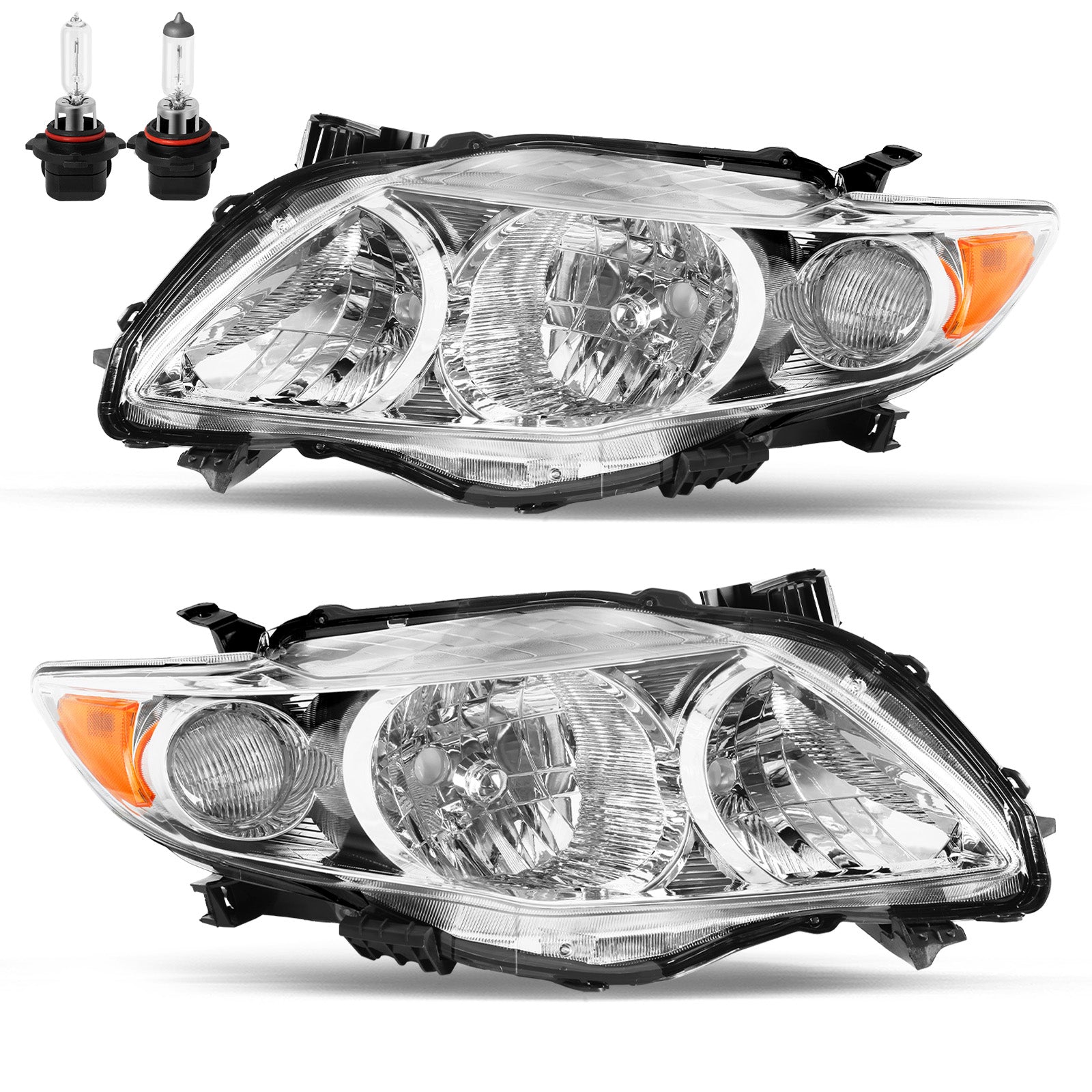 VehicleAid Headlights For 2009-2010 Toyota Corolla