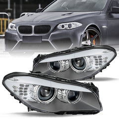 VehicleAid Headlights For 2011-2013 BMW 5 Series F10 F18 528i 535i 550i M5 w/o AFS