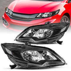 VehicleAid Headlights For 2014-2015 Honda Civic