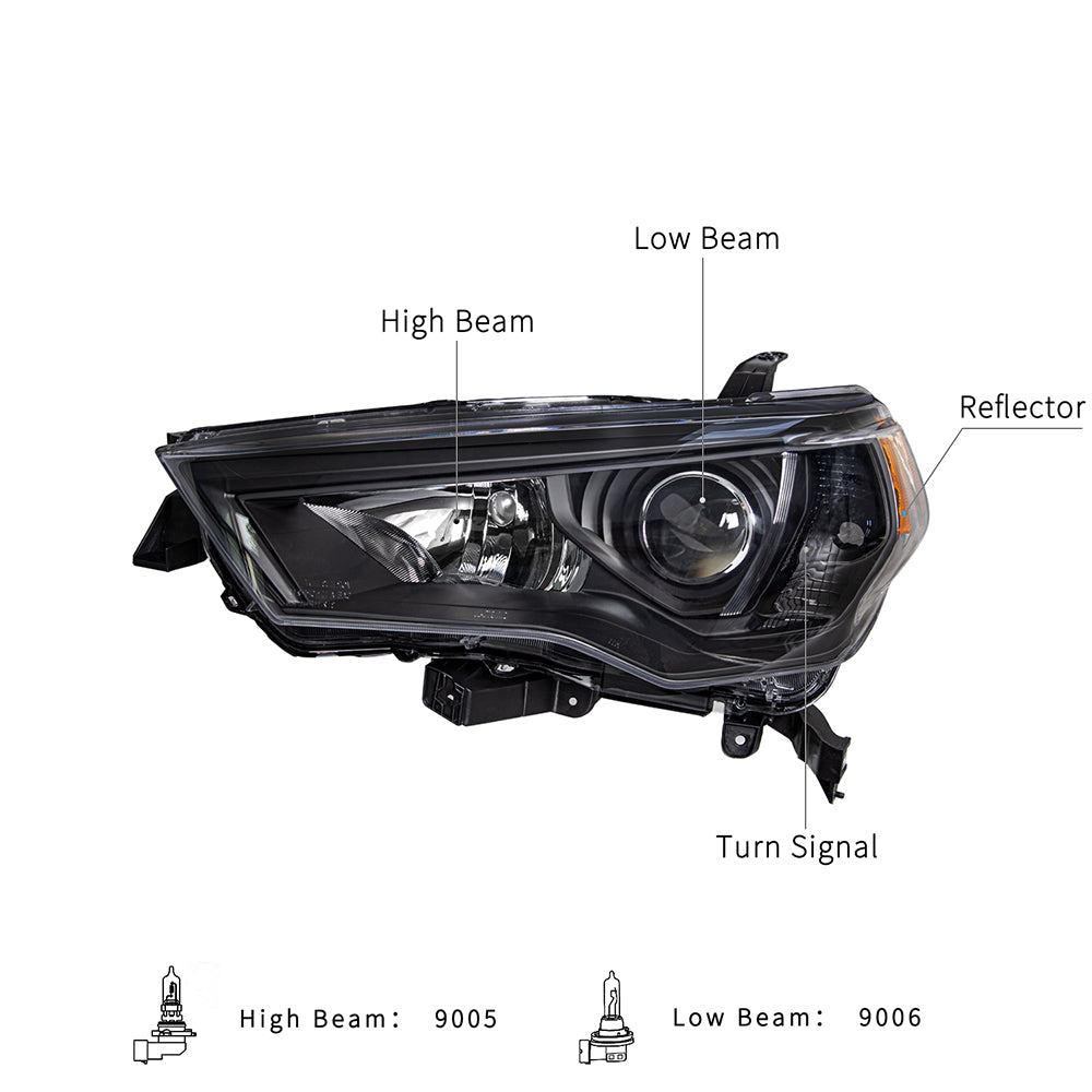 VehicleAid-For 2014-2020 Toyota 4-Runner Headlights