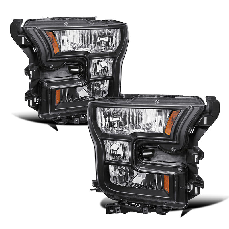 VehicleAid Headlights For 2015-2017 Ford F150