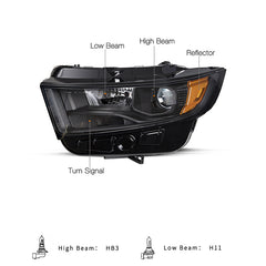 VehicleAid Headlights For 2015-2018 Ford Edge