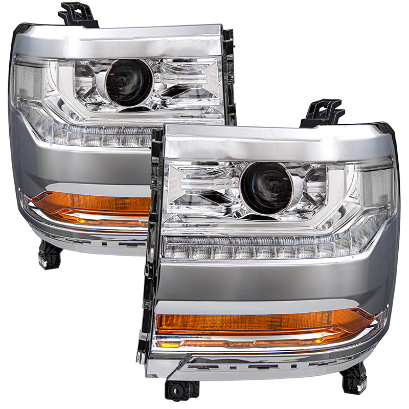 VehicleAid Projector Headlights For 2016-2018 Chevy Silverado 1500