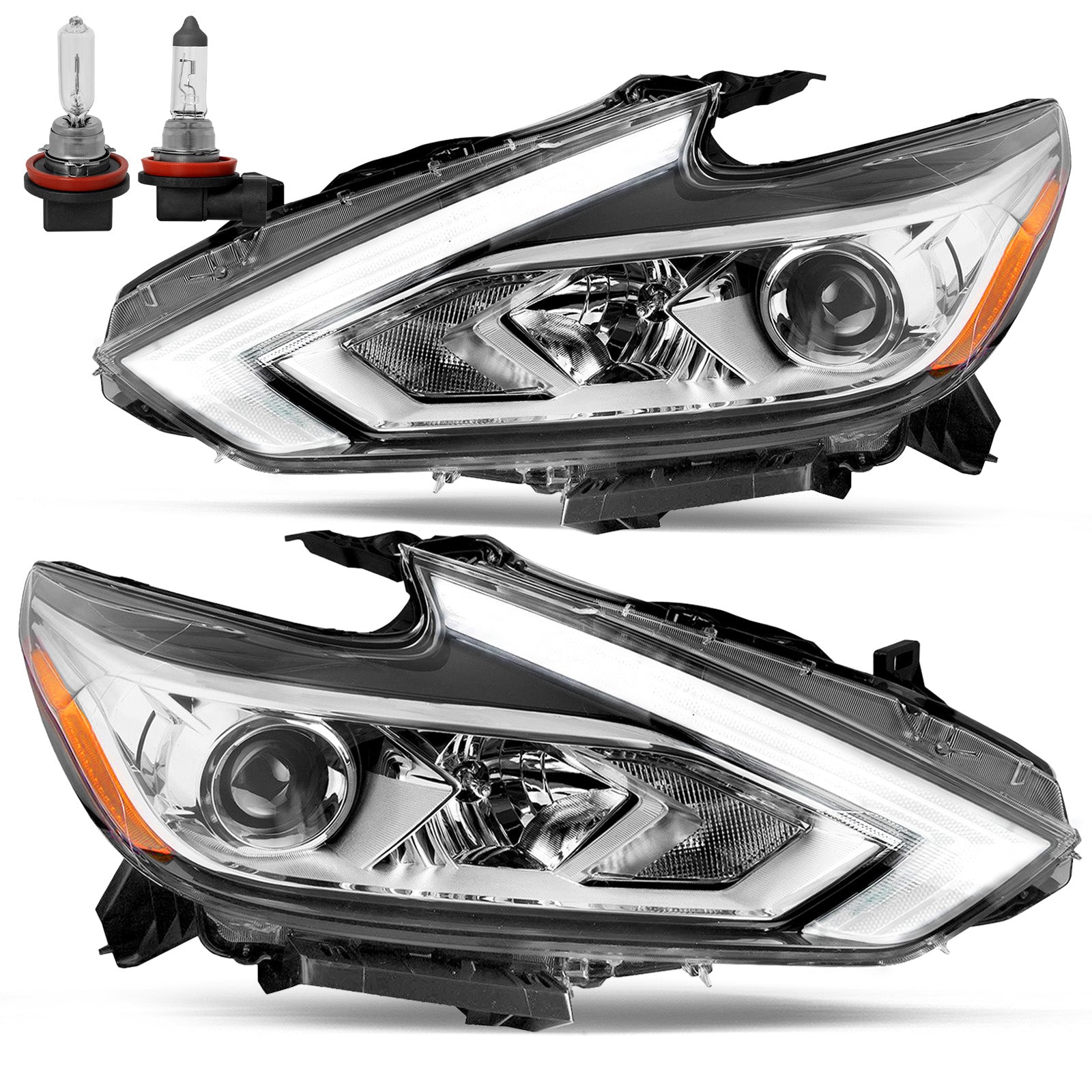 VehicleAid Headlights For 2016-2018 Nissan Altima