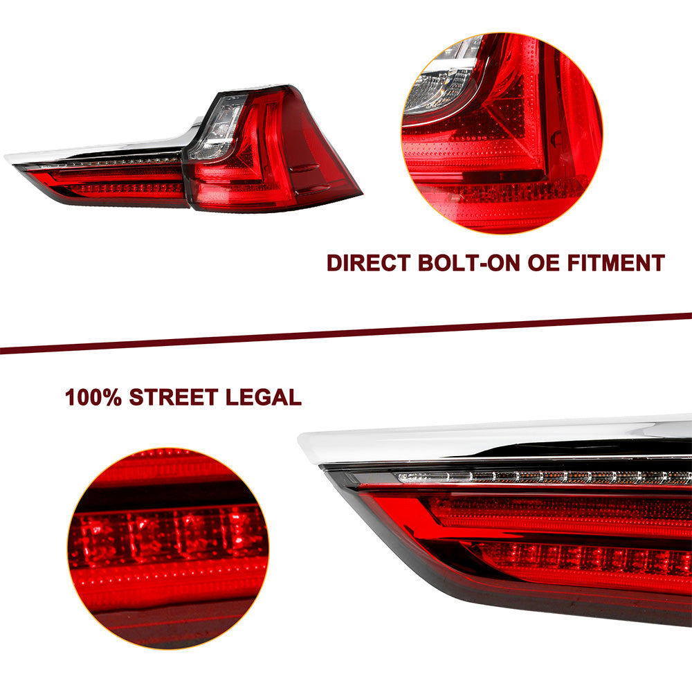 VehicleAid Taillights For 2016-2021 Lexus LX570