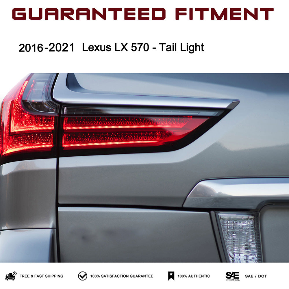 VehicleAid Taillights For 2016-2021 Lexus LX570