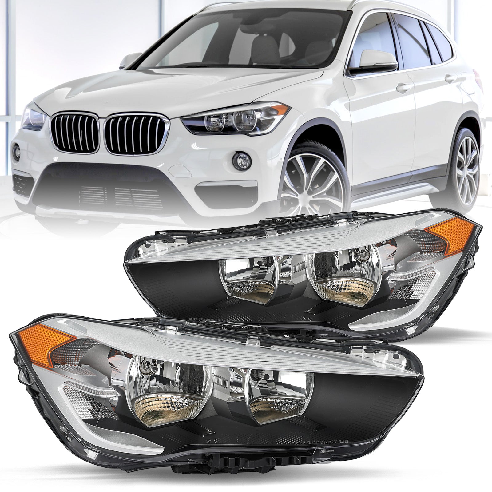 VehicleAid Headlights For 2016-2022 BMW X1(F48) xDrive28i