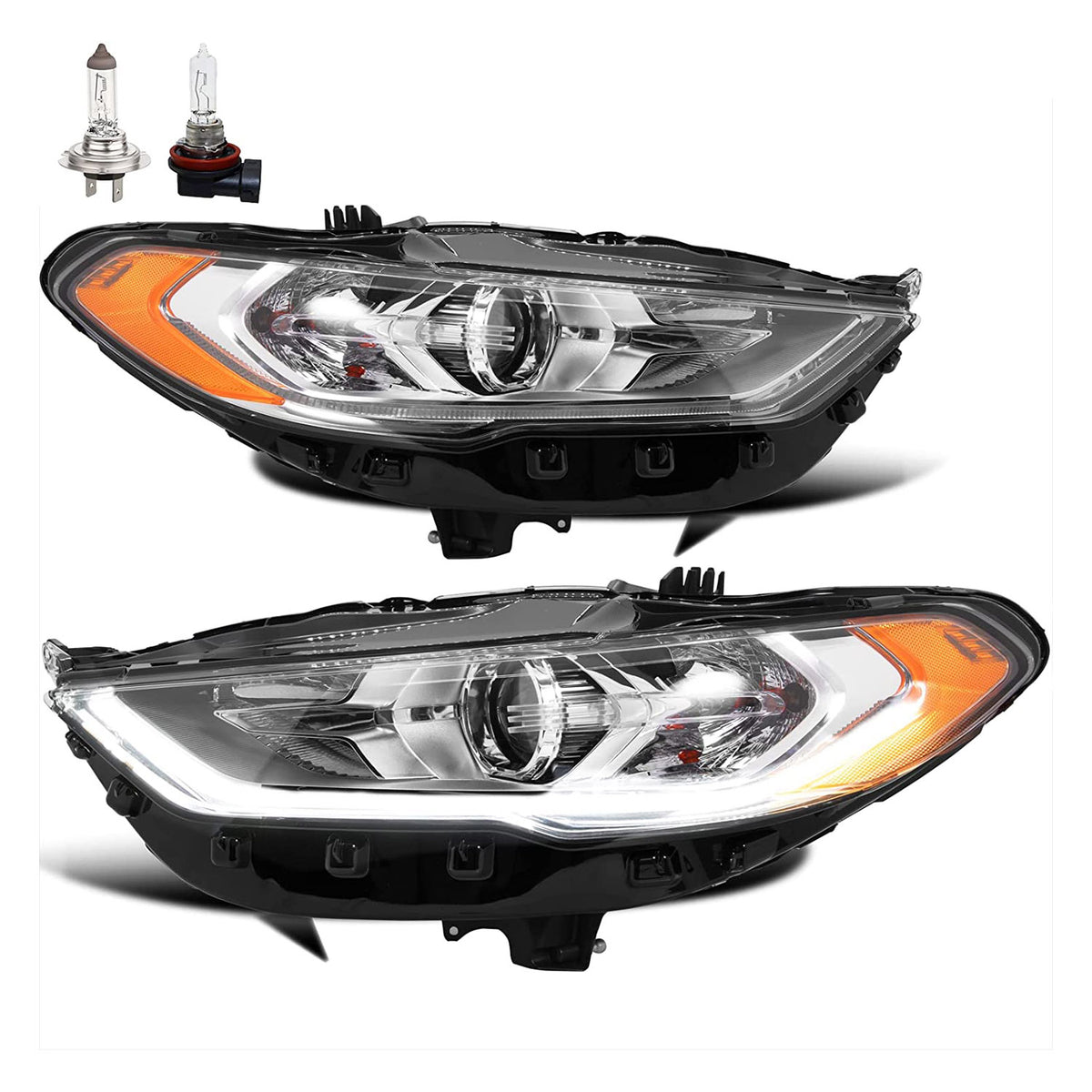 VehicleAid Headlights For 2017-2020 Ford Fusion