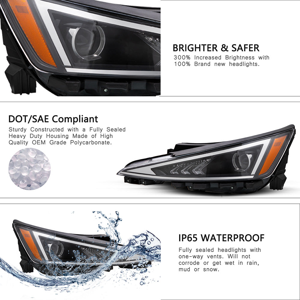 VehicleAid Headlights For 2019-2020 Hyundai Elantra