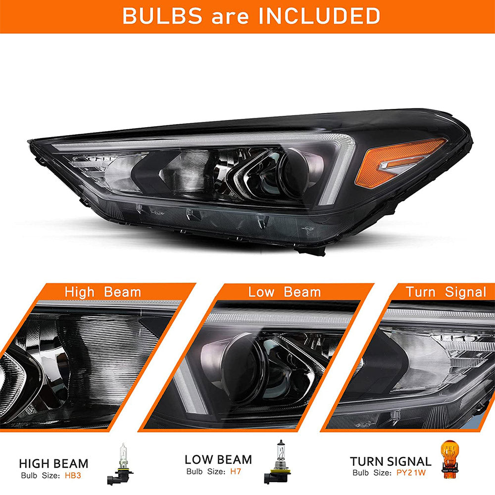 VehicleAid DRL Headlights For 2019-2021 Hyundai Tucson