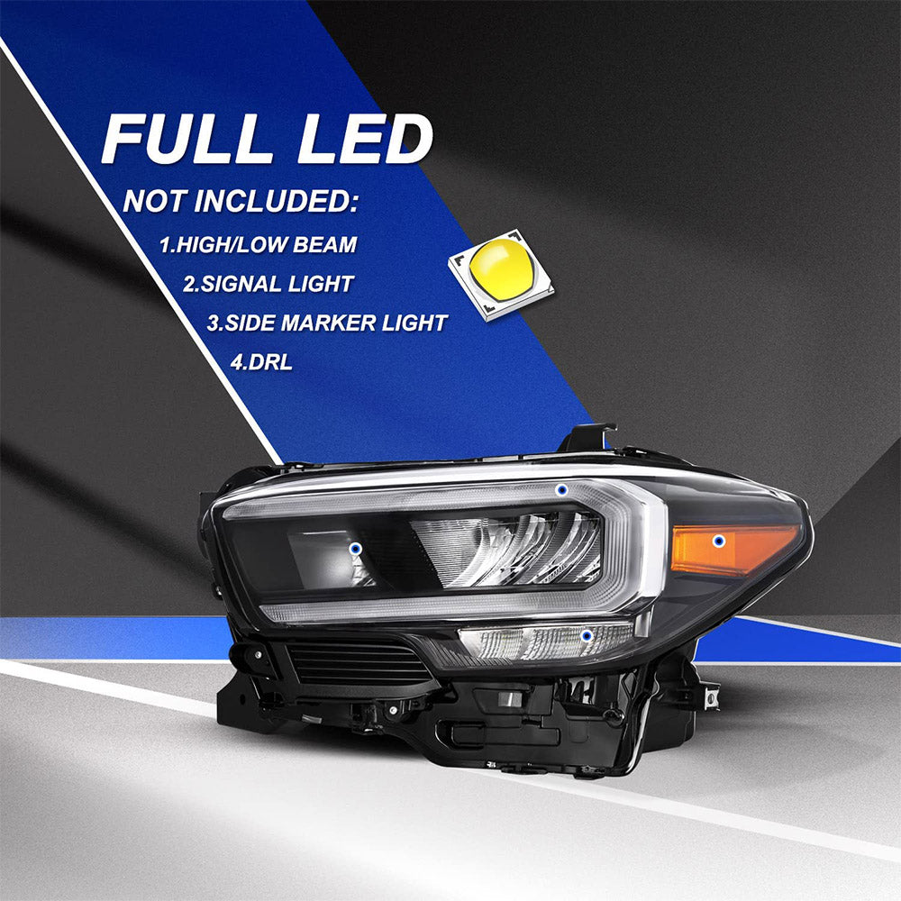 VehicleAid LED Headlights For 2020-2023 Toyota Tacoma